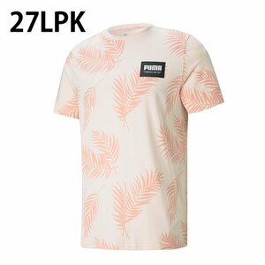 【新品タグ付き】PUMA プーマ★SUMMER COURT AOP Tシャツ★845859★3,300円の品【Lサイズ】桃