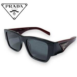 【F】新品 現行モデル 定6.7万 イタリア製 プラダ PRADA サングラス SPR10Z トライアングルロゴ セルフレーム UVカット アイウェア◆R604