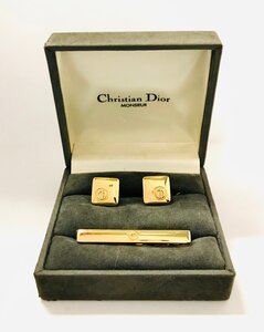 qob.YOO03　Christian Dior　クリスチャンディオール　カフスセット　ゴールドGP　CDロゴ