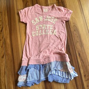 美品！denim&dungaree デニムダンガリー　半袖ワンピース 140 Tシャツ　デニム＆ダンガリー 