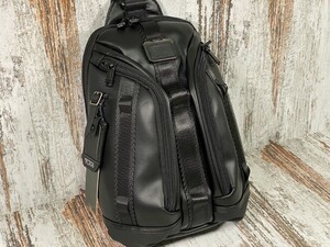 TUMI　 ボディバッグ　バックパック　 リュック　 ショルダーバッグ　 2way　オールレザー　ブラック