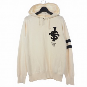 ステューシー STUSSY セーター ニット プルオーバー フーディー パーカー ワンポイントロゴ M ホワイト 白 メンズ