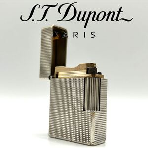 1円【火花確認済】S.T.DUPONT エス.テー.デュポン ライター 喫煙具 ギャッツビー バイカラー シルバー ゴールド 喫煙グッズ ガスライター