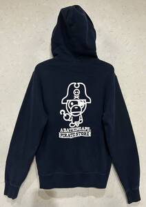 ＊アベイシングエイプ A BATHING APE 海賊 プリント スウェット ダブルジップパーカー L 　　　　　　　　BJBD.C