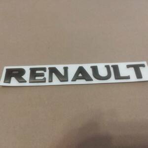 【送料込】RENAULT(ルノー) エンブレム マットブラック　縦2.5cm×横15.0cm 厚さ2mm　金属製