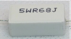セメント抵抗 5w0.68Ω 1個