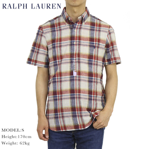 新品 アウトレット 3489 Mサイズ 半袖 シャツ polo ralph lauren ポロ ラルフ ローレン インディアマドラス プルオーバー 