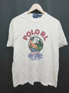 ◇ Polo by Ralph Lauren ポロ バイ ラルフローレン 半袖 Tシャツ カットソー サイズＭ オフホワイト系 レディース P