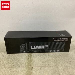 1円〜 MINI GT 1/64 メルセデス ベンツ アクトロス Black w/40 Ft コンテナ LBWK