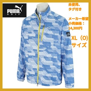 ■新品 PUMA GOLF ロゴグラフィック XL 3D グラフィック 総柄 長袖 フルジップ ウインド ジャケット 春/秋 930512-02 callaway NIKE 即決