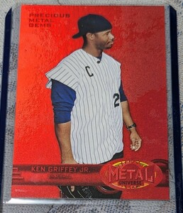 2022 Skybox Metal Universe レトロ Ken Griffey Jr レッドプレシャス メタル #031/100 RED GEMS Baseball Seattle Mariners UPPER DECK