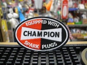 CHAMPION SPARK PLUGS オーバル レーシング ワッペン チャンピオン アメリカ雑貨 アメリカン雑貨