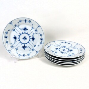 1円〜 Royal Copenhagen ロイヤルコペンハーゲン ブルーフルーテッド プレイン プレート 計6点 y282-3418228【Y商品】