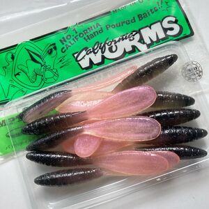 714252 新品 カリフォルニアワーム パドルテールグラブ 3-1/2インチ １0本 CALIFORNIA WORM PADDLE TAIL GRUB