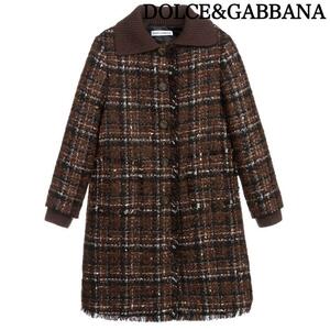 DOLCE&GABBANA ドルチェ&ガッパーナ　ツイード　ロングコート　レディース