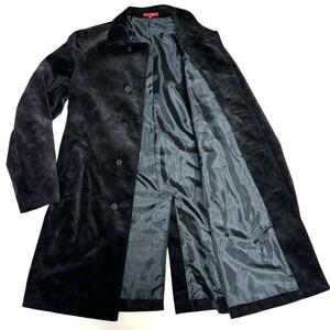 美品 BECK ベック ロングコート ベロア 2 S 黒 ブラック