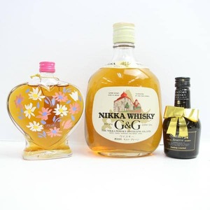 【3本セット】アルコール 各種（ニッカ G＆G ハーフボトル 43％ 380ml 等）※オリ有り X24K190005