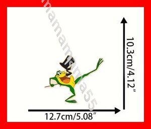 ステッカーNo.717　PC 車 デカール 防水 シール カエルのマジシャン