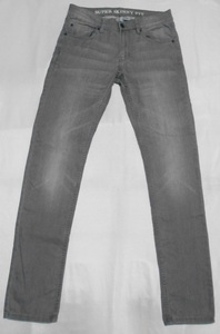 H&M SUPER SKINNY FIT　スーパースキニー デニムジーンズ　ストレッチ　グレー　W33