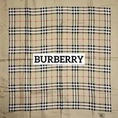 ★BURBERRY★ スカーフ チェック 旧ロゴ シルク ベージュ