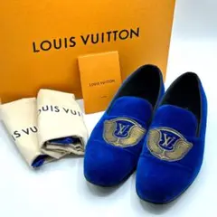 LOUIS VUITTON オペラシューズ ブルー #25.5cm 箱 袋