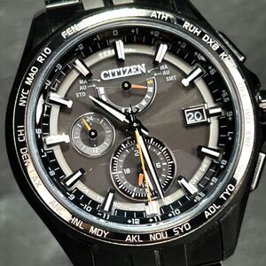 超美品 CITIZEN シチズン ATTESA アテッサ Wダイレクトフライト AT9097-54E 腕時計 電波ソーラー アナログ チタニウム 軽量 動作確認済み