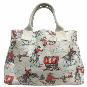 キャスキッドソン Cath Kidston ビッグ トート バッグ カウボーイ 馬柄 ハンド マザーズ PVC かばん 鞄 マルチ レディース