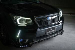 13-18 SUBARU FORESTER SJ STI-STYLE フロントグリルキット (GLOSS BLACK W. CHROME FRAME)