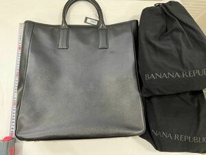 バナナリパブリック　BANANA REPUBLIC バナリパ　希少　ビジネスバッグ トートバッグ ビジネス ブラック レザー 黒 トート 新品未使用