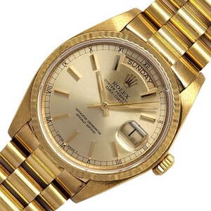 ロレックス ROLEX デイデイト （63番台） 18038 シャンパンゴールド K18YG 腕時計 メンズ 中古