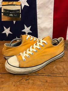 ◆CONVERSE◆ Chuck Taylor◆コンバース◆カラシ◆マスタード◆ゴールド◆当て布◆チャックテイラー◆ビンテージ◆usa製◆70s◆一ツ星◆