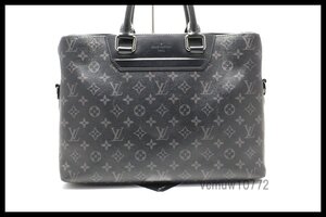 近年モデル希少美中古■LOUIS VUITTON モノグラムエクリプス オディセ ブリーフケース レザー ビジネスバッグ ルイヴィトン■1121nu407481