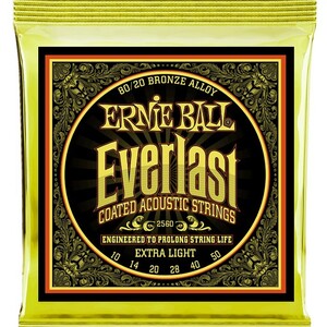 Ernie Ball #2560 Everlast Coated Extra Light 010-050 80/20 Bronze アーニーボール コーティング弦 アコギ弦