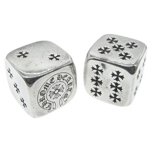 CHROME HEARTS クロムハーツ（原本無） DICE ダイス 2個セット サイコロ シルバー系【中古】