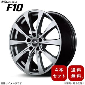 アルミホイール プリウス 30系 トヨタ 【16×6.5J 5-100 INSET48 メタリックグレー】 マルカ MID F10 4本セット 16インチ 5穴 インセット48