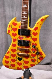 ■TG0829 Burny/バーニー エレキギター MG-145S HY/Yellow Heart ★hideモデル