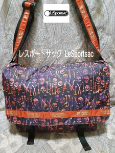 レスポートサック×アーティストインレジデンス LeSportsac×Artist in Residence 大型/斜め掛けショルダーバッグ/スカル