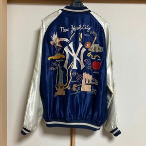 【極美品】TAILOR東洋×BEAMS別注 ORIGINAL MLB COLLECTION NY ヤンキース スカジャン スーベニア TT15465BM ネイビー Mサイズ 2024SS