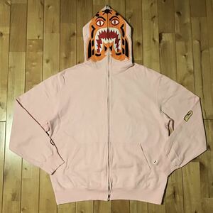 ★初期★ XL Pink タイガー パーカー Tiger full zip hoodie a bathing ape BAPE エイプ ベイプ アベイシングエイプ ピンク NIGO i0