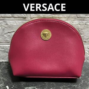 【ws550】VERSACE ヴェルサーチ トルコ航空 アメニティポーチ ピンク コスメポーチ