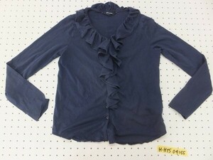 RALPH LAUREN ラルフローレン キッズ フリル 前開き カーディガン カットソー L(12-14) 紺