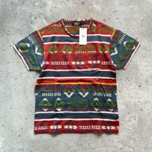 Mサイズ RRL ダブルアールエル ジャカードニット ジャージー ポケット Tシャツ ラルフローレン 新品 カットソー ポロシャツ 半袖 総柄