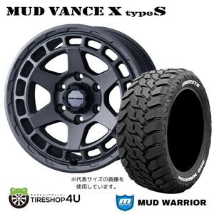 4本セット MUD VANCE X TypeS 16x6.5J 6/139.7 +45 GRAY MONSTA MUD WARRIOR M/T 215/70R16 ホワイトレター NV350 キャラバン