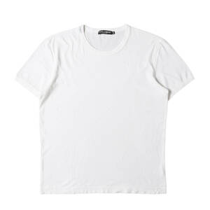 DOLCE&GABBANA ドルチェ&ガッバーナ Tシャツ サイズ:48 プレーン クルーネック 半袖Tシャツ ホワイト 白 イタリア製 トップス カットソー