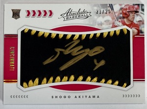 【25枚限定】秋山翔吾直書きルーキー金サイン 2020 Panini Absolute Sweet Spot RC Gold Ink Auto