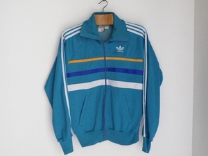 フランス製 アディダス ターコイズブルー ジャージ ヴィンテージ ビンテージ VENTEX社製 1970s adidas 白タグ made in france レアカラー