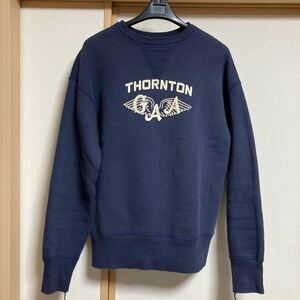 【美品】WAREHOUSE ウエアハウス THORNTON 前Vスウェット ネイビー サイズ38