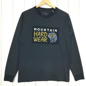 MENs S マウンテンハードウェア ボックスロゴ ロングスリーブ Tシャツ MOUNTAIN HARDWEAR OE8764 ブラック系