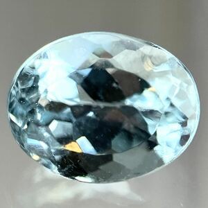 ★天然アクアマリン1.449ct★J 約7.9×6.2mmソーティング付 ルース 裸石 宝石 ジュエリー aquamarine ベリル　beryl