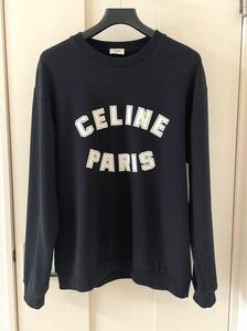 【極美品】 セリーヌ CELINE ルーズ スウェット トレーナー 長袖 メンズ XL 正規品 ブラック 2Y89G670Q.38AW